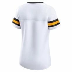 Promo ✨ Women's Fanatics Branded White Pittsburgh Steelers Sunday Best Lace-Up T-Shirt 😍 -women‘s clothing store unnamed file 1504