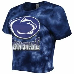 Deals 😉 Women's ZooZatz Navy Penn State Nittany Lions Cloud-Dye Cropped T-Shirt ❤️ -women‘s clothing store unnamed file 1523