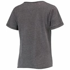 Hot Sale 👍 Women's League Collegiate Wear Heathered Black Oregon Ducks Burnout Loose Fit V-Neck T-Shirt ⌛ -women‘s clothing store unnamed file 1528