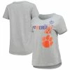 Discount 🧨 Women's Colosseum Heathered Gray Clemson Tigers PoWered By Title IX T-Shirt 😉 -women‘s clothing store unnamed file 1533