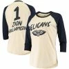 Cheap 💯 Women's Fanatics Branded Zion Williamson Cream New Orleans Pelicans Raglan 3/4-Sleeve T-Shirt 👍 -women‘s clothing store unnamed file 1541