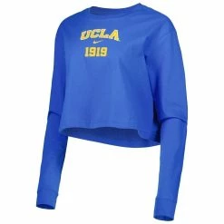 Hot Sale 😍 Women's Nike Blue UCLA Bruins Est. Cropped Long Sleeve T-Shirt 🥰 -women‘s clothing store unnamed file 1559