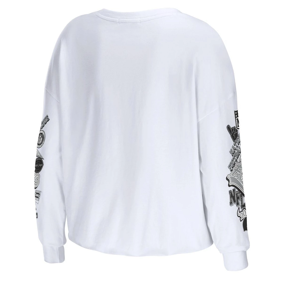 Best reviews of ❤️ Women's WEAR By Erin Andrews White NFL Celebration Cropped Long Sleeve T-Shirt ✔️ 6 Best reviews of ❤️ Women's WEAR By Erin Andrews White NFL Celebration Cropped Long Sleeve T-Shirt ✔️ - Image 4