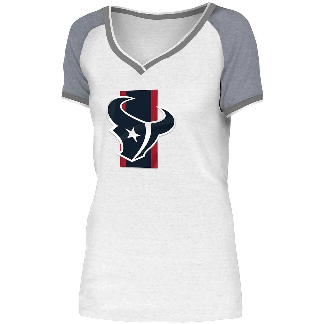 Best Pirce π Women's New Era White/Gray Houston Texans Training Camp Raglan V-Neck T-Shirt π₯ 5 Best Pirce π Women's New Era White/Gray Houston Texans Training Camp Raglan V-Neck T-Shirt π₯ - Image 3