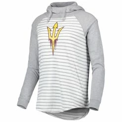Coupon 🌟 Women's Colosseum Heathered Gray/White Arizona State Sun Devils Gloria Raglan Long Sleeve Hoodie T-Shirt ⭐ -women‘s clothing store unnamed file 1587