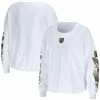 Best deal ✔️ Women's WEAR By Erin Andrews White Vegas Golden Knights Celebration Cropped Long Sleeve T-Shirt 👏 -women‘s clothing store unnamed file 1593