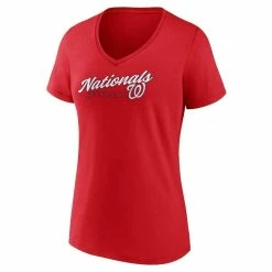 Best reviews of 🎉 Women's Fanatics Branded Red Washington Nationals One & Only V-Neck T-Shirt 🧨 -women‘s clothing store unnamed file 1615