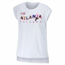 Best Pirce 🛒 Women's WEAR By Erin Andrews White Atlanta Falcons Greetings From Muscle T-Shirt 👍 -women‘s clothing store unnamed file 1619