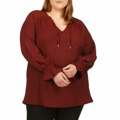 Best reviews of π Michael Kors Plus Size Solid Raglan Peasant Tunic Top π§¨