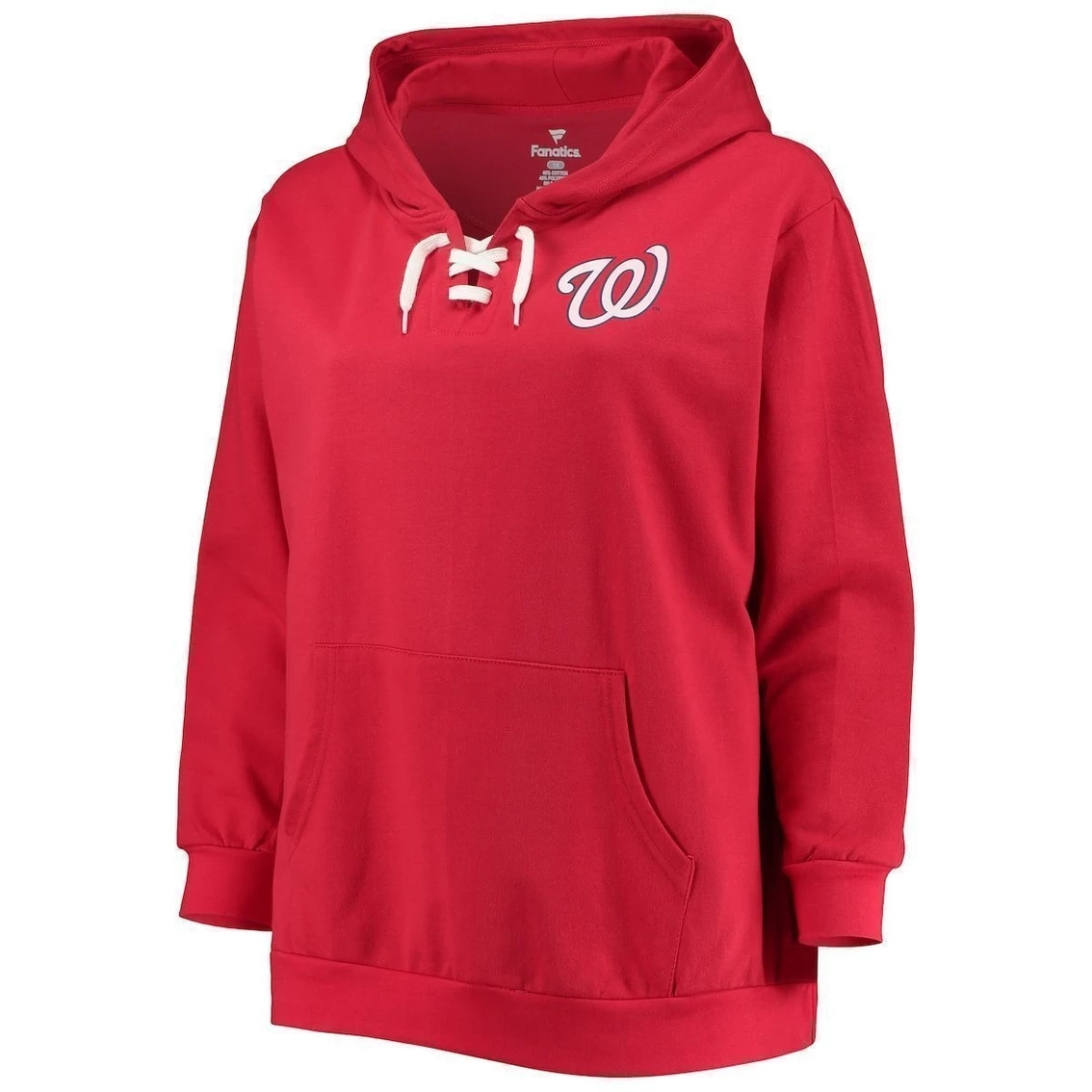 Buy π₯ Profile π© Women's Red Washington Nationals Plus Size Lace-Up V-Neck Pullover Hoodie π₯° 5 Buy π₯ Profile π© Women's Red Washington Nationals Plus Size Lace-Up V-Neck Pullover Hoodie π₯° - Image 3