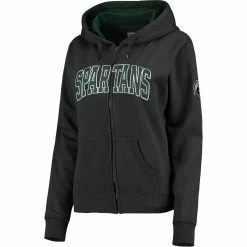 Flash Sale ✨ Colosseum 👩 Women's Charcoal Michigan State Spartans Arched Name Full-Zip Hoodie 🌟 -women‘s clothing store unnamed file 1653