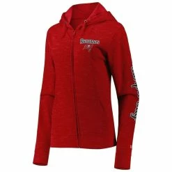 Brand new 🔔 Women's New Era Red Tampa Bay Buccaneers Reverse Space-Dye Full-Zip Hoodie ⌛ -women‘s clothing store unnamed file 1684