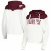 Best reviews of 💯 Women's Pressbox White/Maroon Virginia Tech Hokies Chicago 2-Hit Yoke Pullover Hoodie 🎁
