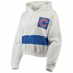 Coupon 🌟 Women's Refried Apparel White/Royal Chicago Cubs Cropped Pullover Hoodie 🎉 -women‘s clothing store unnamed file 1716
