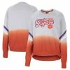 Wholesale 🥰 Women's Colosseum Gray Clemson Tigers Cue Cards Dip-Dye Raglan Pullover Sweatshirt 🔔 -women‘s clothing store unnamed file 1738