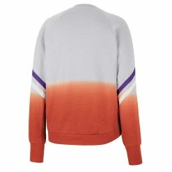 Wholesale 🥰 Women's Colosseum Gray Clemson Tigers Cue Cards Dip-Dye Raglan Pullover Sweatshirt 🔔 -women‘s clothing store unnamed file 1741