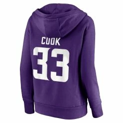Best deal 🎉 Women's Fanatics Branded Dalvin Cook Purple Minnesota Vikings Player Icon Name & Number Pullover Hoodie ⭐ -women‘s clothing store unnamed file 1757