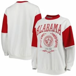 Discount ⭐ Women's Gameday Couture White Alabama Crimson Tide It's A Vibe Dolman Pullover Sweatshirt ❤️ -women‘s clothing store unnamed file 1763