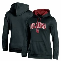 Promo 😀 Women's Champion Black Oklahoma Sooners Arch Logo 2.0 Pullover Hoodie 🥰