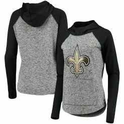Promo 😍 Women's G-III 4Her By Carl Banks Heathered Gray/Black New Orleans Saints Championship Ring Pullover Hoodie 👍
