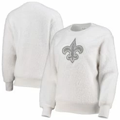 Best deal 🧨 Women's Touch White New Orleans Saints Milestone Tracker Pullover Sweatshirt ⭐