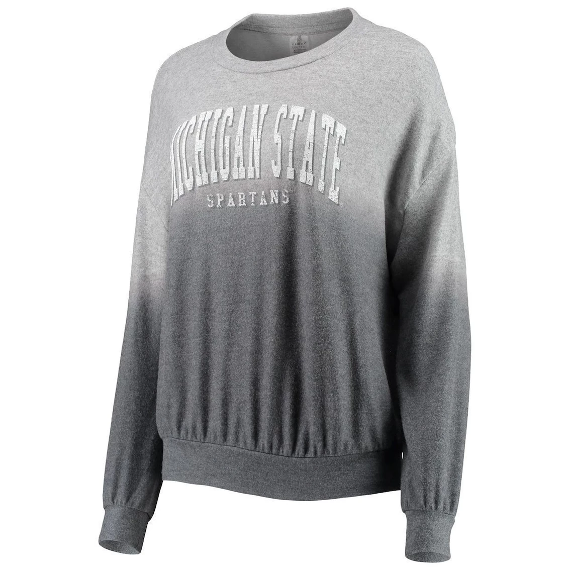 Discount π Women's Gameday Couture Charcoal/Gray Michigan State Spartans Slow Fade Hacci Ombre Pullover Sweatshirt π 5 Discount π Women's Gameday Couture Charcoal/Gray Michigan State Spartans Slow Fade Hacci Ombre Pullover Sweatshirt π - Image 3