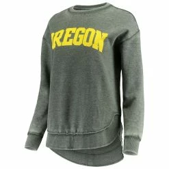 Hot Sale 🎉 Women's Pressbox Green Oregon Ducks Vintage Wash Pullover Sweatshirt ⭐ -women‘s clothing store unnamed file 1859