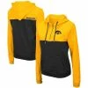 New 🔔 Women's Colosseum Gold/Charcoal Iowa Hawkeyes Aidan Half-Zip Hoodie 😉 -women‘s clothing store unnamed file 1877