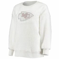 Brand new 😀 Women's Touch White Kansas City Chiefs Milestone Tracker Pullover Sweatshirt 💯 -women‘s clothing store unnamed file 1887
