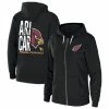 Buy 🎉 Women's WEAR By Erin Andrews Black Arizona Cardinals Sponge Fleece Full-Zip Hoodie 🧨