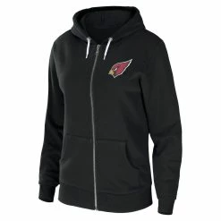 Buy 🎉 Women's WEAR By Erin Andrews Black Arizona Cardinals Sponge Fleece Full-Zip Hoodie 🧨 -women‘s clothing store unnamed file 1891