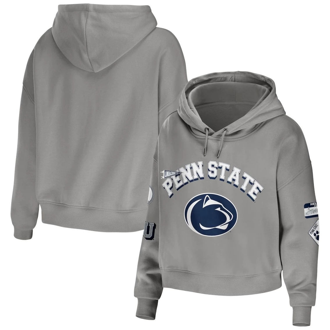 Cheapest π Women's WEAR By Erin Andrews Gray Penn State Nittany Lions Mixed Media Cropped Pullover Hoodie β€οΈ 3 Cheapest π Women's WEAR By Erin Andrews Gray Penn State Nittany Lions Mixed Media Cropped Pullover Hoodie β€οΈ