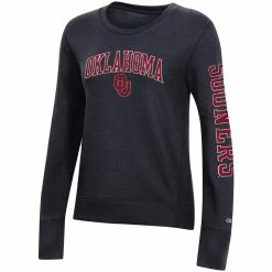 Best Sale 😀 Women's Champion Black Oklahoma Sooners University 2.0 Fleece Sweatshirt 💯 -women‘s clothing store unnamed file 1907