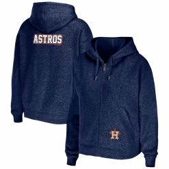Best reviews of 🤩 Women's WEAR By Erin Andrews Navy Houston Astros Full-Zip Hoodie 💯
