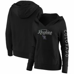 Budget 🌟 Women's Fanatics Branded Black Colorado Rockies Core High Class Crossover Pullover Hoodie ⌛ -women‘s clothing store unnamed file 1996