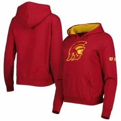 Flash Sale 🌟 Stadium Athletic 👩 Women's Cardinal USC Trojans Big Logo Team Pullover Hoodie 🥰 -women‘s clothing store unnamed file 2016