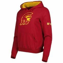 Flash Sale 🌟 Stadium Athletic 👩 Women's Cardinal USC Trojans Big Logo Team Pullover Hoodie 🥰 -women‘s clothing store unnamed file 2017