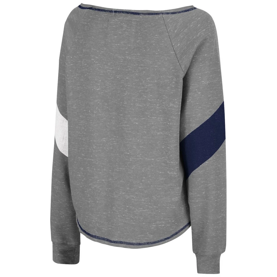 Flash Sale π Women's Colosseum Heathered Gray Penn State Nittany Lions Amped Chevron Stripe Raglan Boat Neck Pullover Sweatshirt π₯° 6 Flash Sale π Women's Colosseum Heathered Gray Penn State Nittany Lions Amped Chevron Stripe Raglan Boat Neck Pullover Sweatshirt π₯° - Image 4