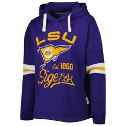 Best Sale ✔️ Women's Pressbox Purple LSU Tigers Super Pennant Pullover Hoodie 🥰 -women‘s clothing store unnamed file 2037
