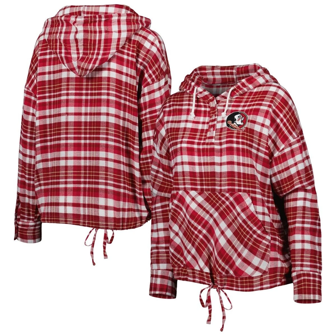 Top 10 π Women's Concepts Sport Garnet Florida State Seminoles Mainstay Plaid Pullover Hoodie π 4 Top 10 π Women's Concepts Sport Garnet Florida State Seminoles Mainstay Plaid Pullover Hoodie π - Image 2