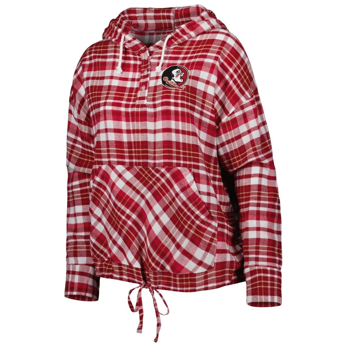 Top 10 π Women's Concepts Sport Garnet Florida State Seminoles Mainstay Plaid Pullover Hoodie π 5 Top 10 π Women's Concepts Sport Garnet Florida State Seminoles Mainstay Plaid Pullover Hoodie π - Image 3