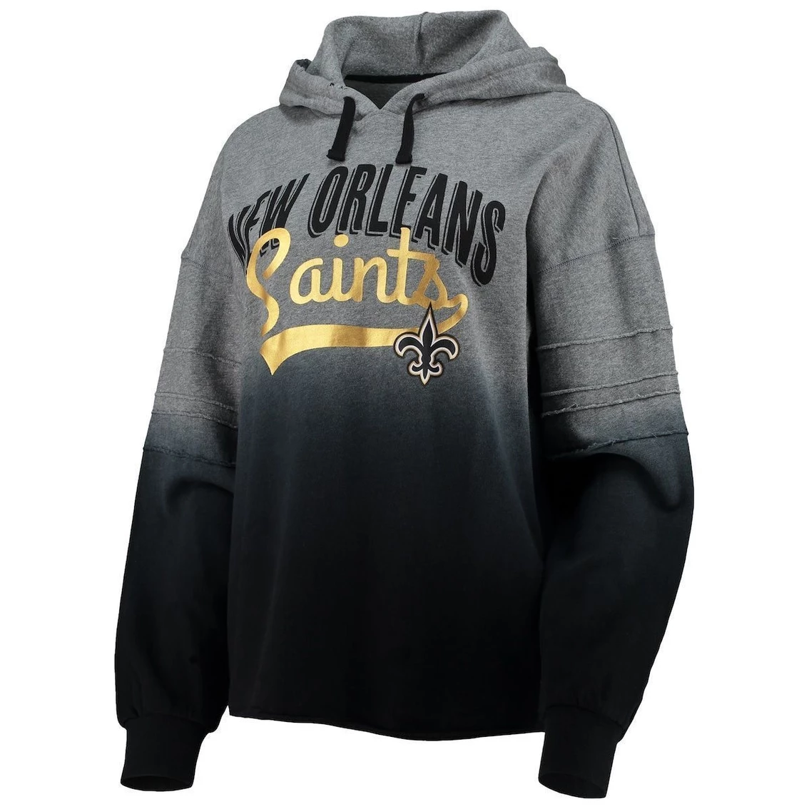 Deals π Women's Touch Heathered Gray/Black New Orleans Saints Superstar Dip-Dye Pullover Hoodie π 5 Deals π Women's Touch Heathered Gray/Black New Orleans Saints Superstar Dip-Dye Pullover Hoodie π - Image 3