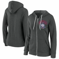 New 👍 Women's WEAR By Erin Andrews Charcoal Buffalo Bills Fleece Full-Zip Hoodie 👍