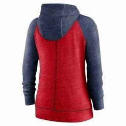 New 🎉 Women's Nike Heathered Red/Heathered Navy Minnesota Twins Split Wordmark Gym Vintage Raglan Slub Full-Zip Hoodie 🌟 -women‘s clothing store unnamed file 2097