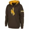 Flash Sale 👏 Women's Stadium Athletic Brown Wyoming Cowboys Big Logo Pullover Hoodie 🛒 -women‘s clothing store unnamed file 2098