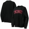 Promo 🤩 Women's Pressbox Black Cincinnati Bearcats Comfy Cord Vintage Wash Basic Arch Pullover Sweatshirt 🔥 -women‘s clothing store unnamed file 2102