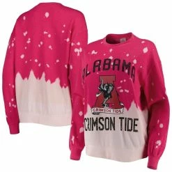 Brand new 😉 Women's Gameday Couture Crimson Alabama Crimson Tide Twice As Nice Faded Dip-Dye Pullover Sweatshirt 😉