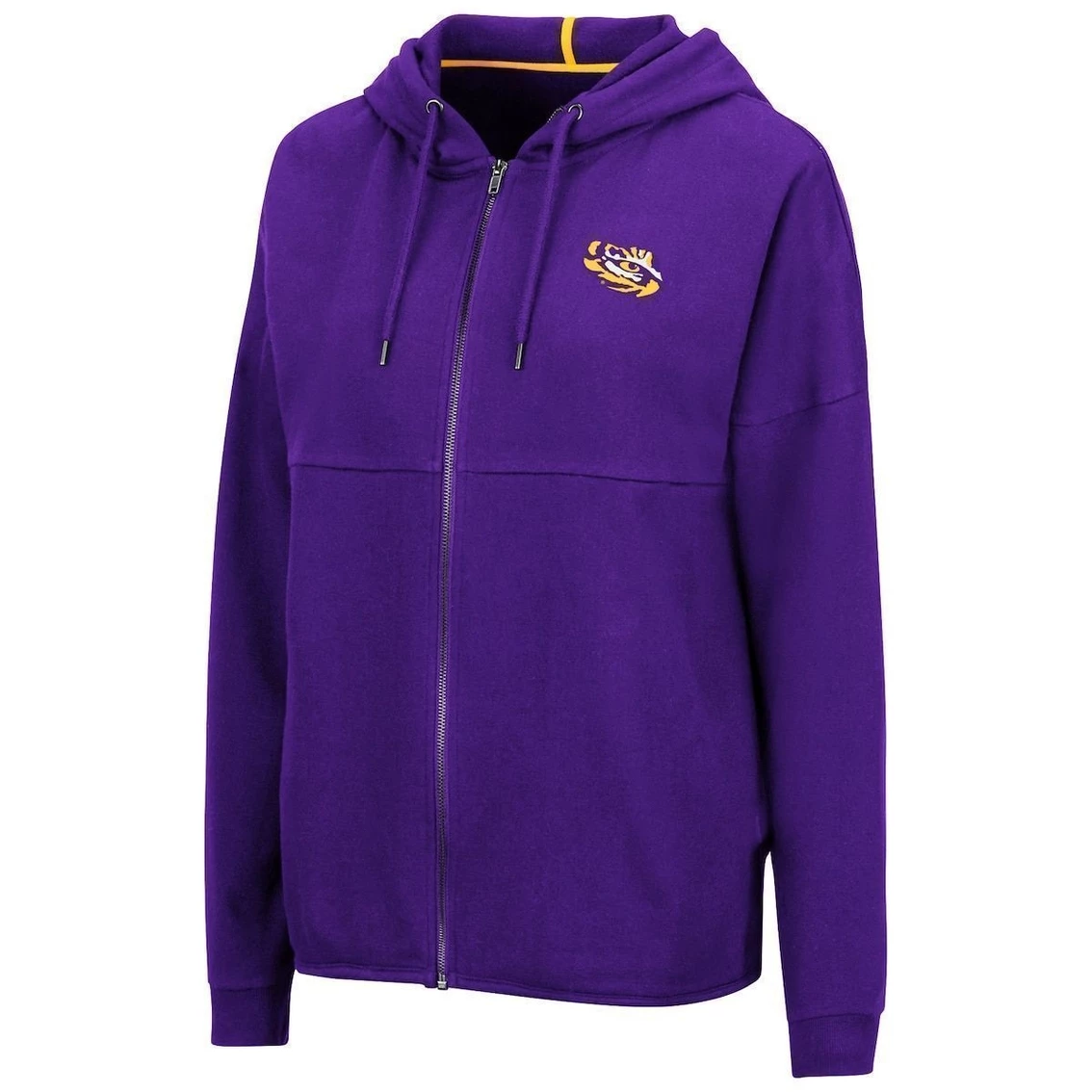 Hot Sale π Women's Colosseum Purple LSU Tigers 2-Hit Full-Zip Hoodie π 5 Hot Sale π Women's Colosseum Purple LSU Tigers 2-Hit Full-Zip Hoodie π - Image 3