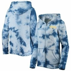 Flash Sale 😉 Women's New Era Royal Milwaukee Brewers Tie-Dye Full-Zip Hoodie ✔️