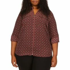 Cheapest 𧨠Michael Kors Plus Size PJ Foulard Lock Zip π Shirt π―